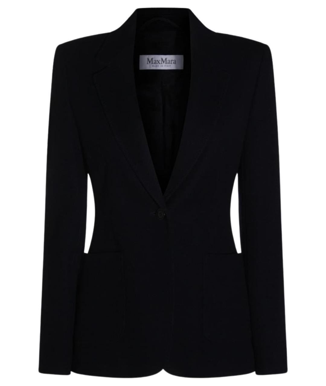 MAX MARA Темно-синий кашемировый жакет/пиджак, фото 1