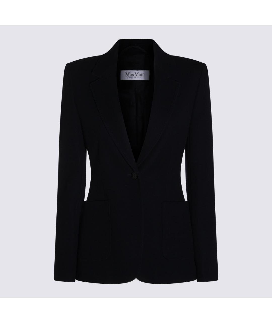 MAX MARA Темно-синий кашемировый жакет/пиджак, фото 5