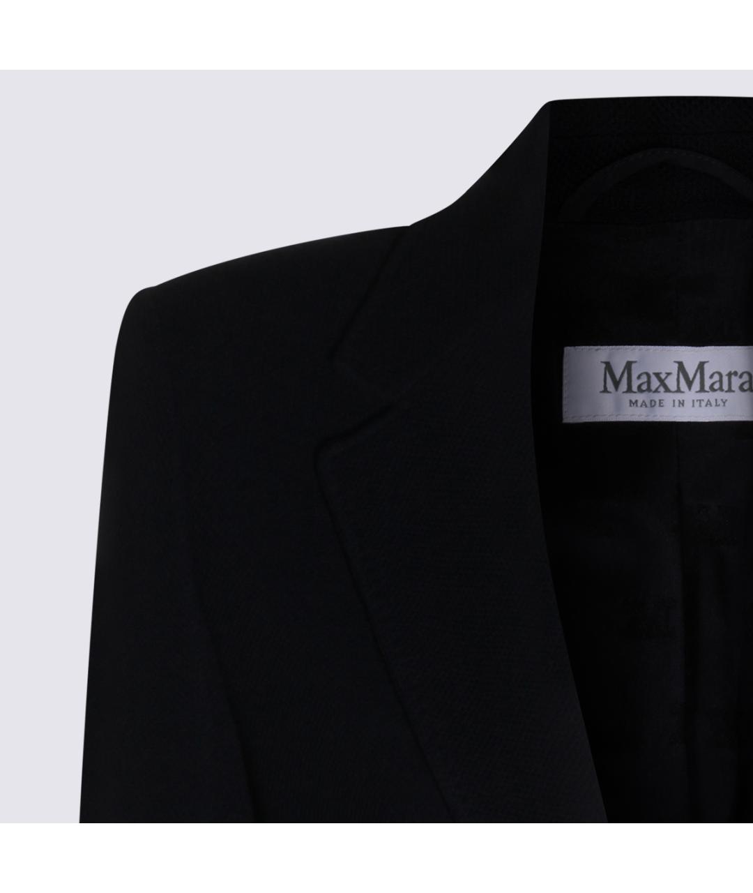 MAX MARA Темно-синий кашемировый жакет/пиджак, фото 4