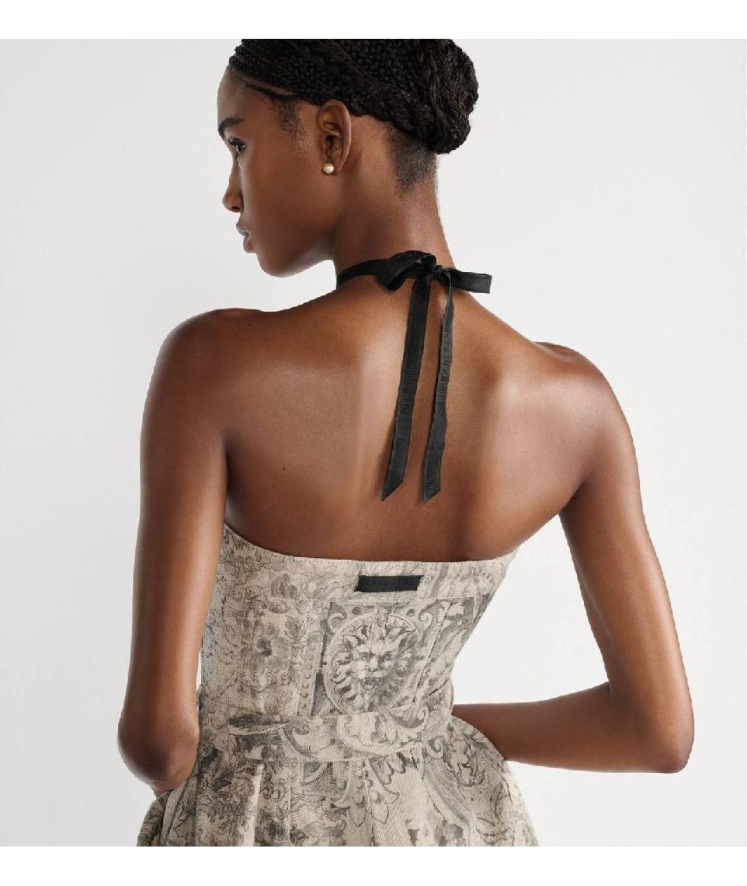 CHRISTIAN DIOR Серое деним повседневное платье, фото 6