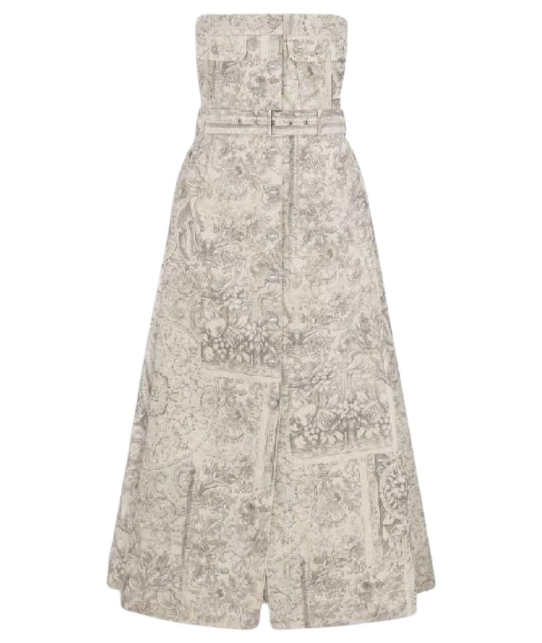 CHRISTIAN DIOR Серое деним повседневное платье, фото 1