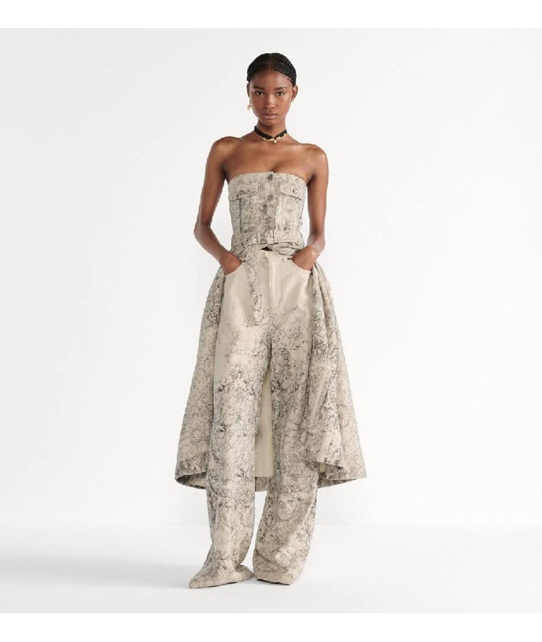 CHRISTIAN DIOR Серое деним повседневное платье, фото 2