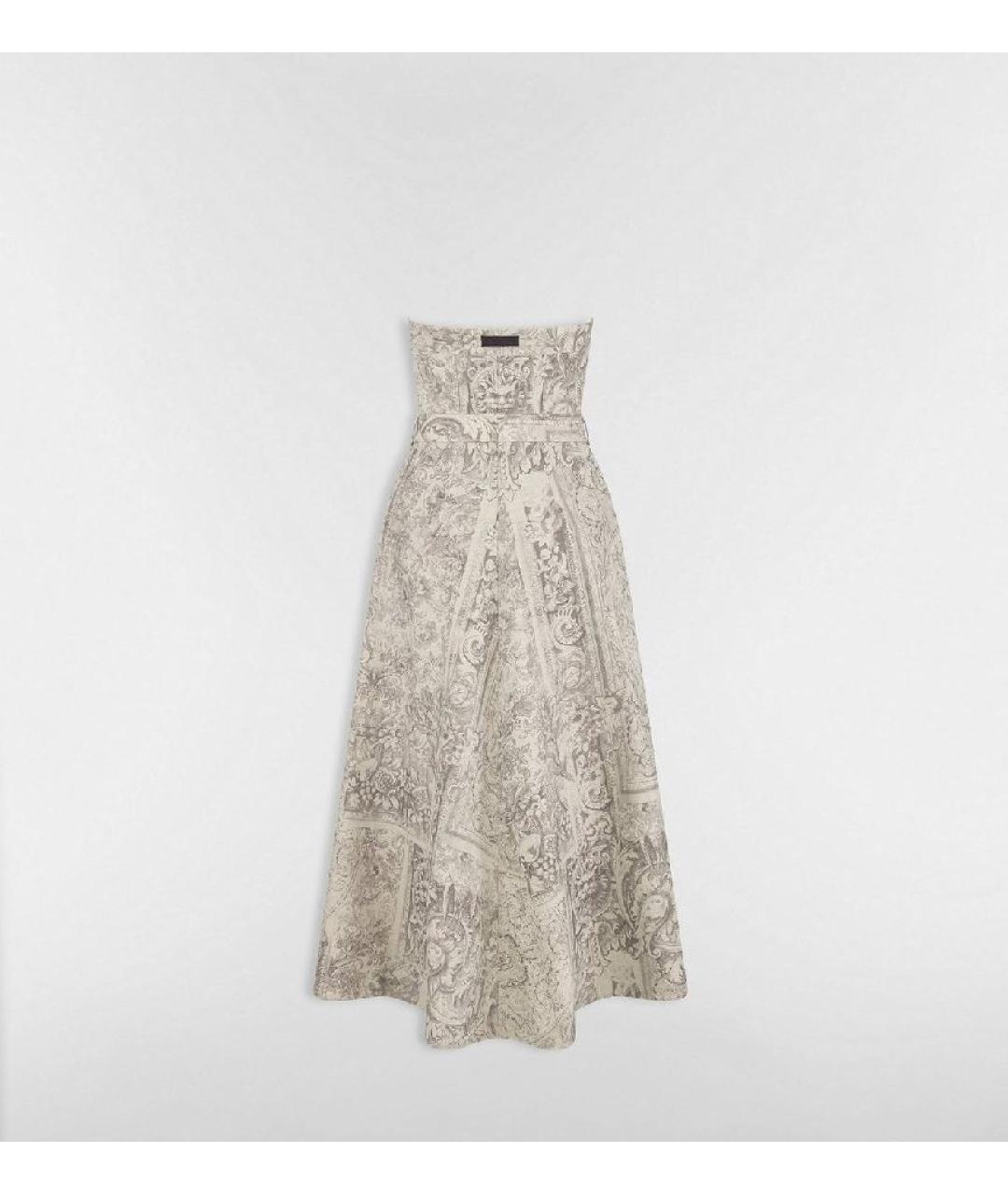 CHRISTIAN DIOR Серое деним повседневное платье, фото 4