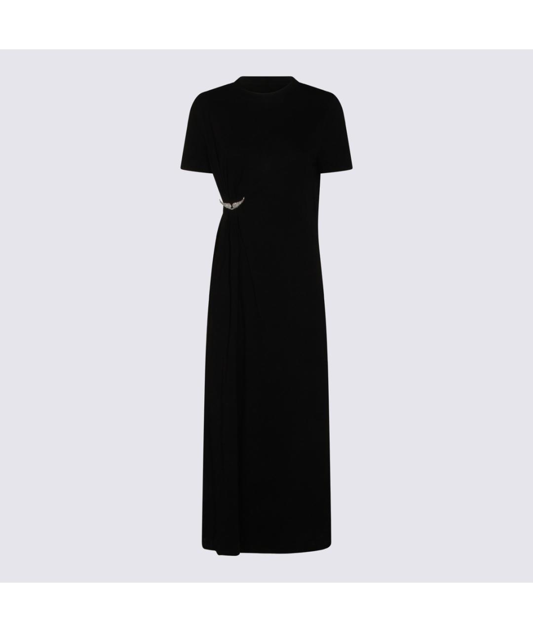 ZADIG & VOLTAIRE Черное хлопковое повседневное платье, фото 4