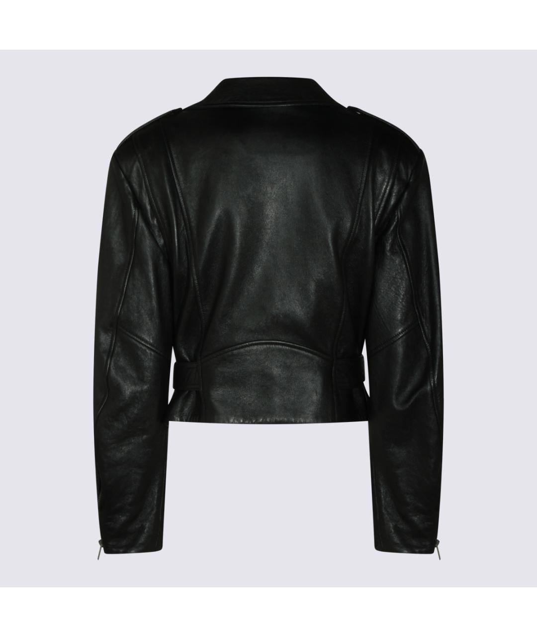 SAINT LAURENT Черная кожаная куртка, фото 2