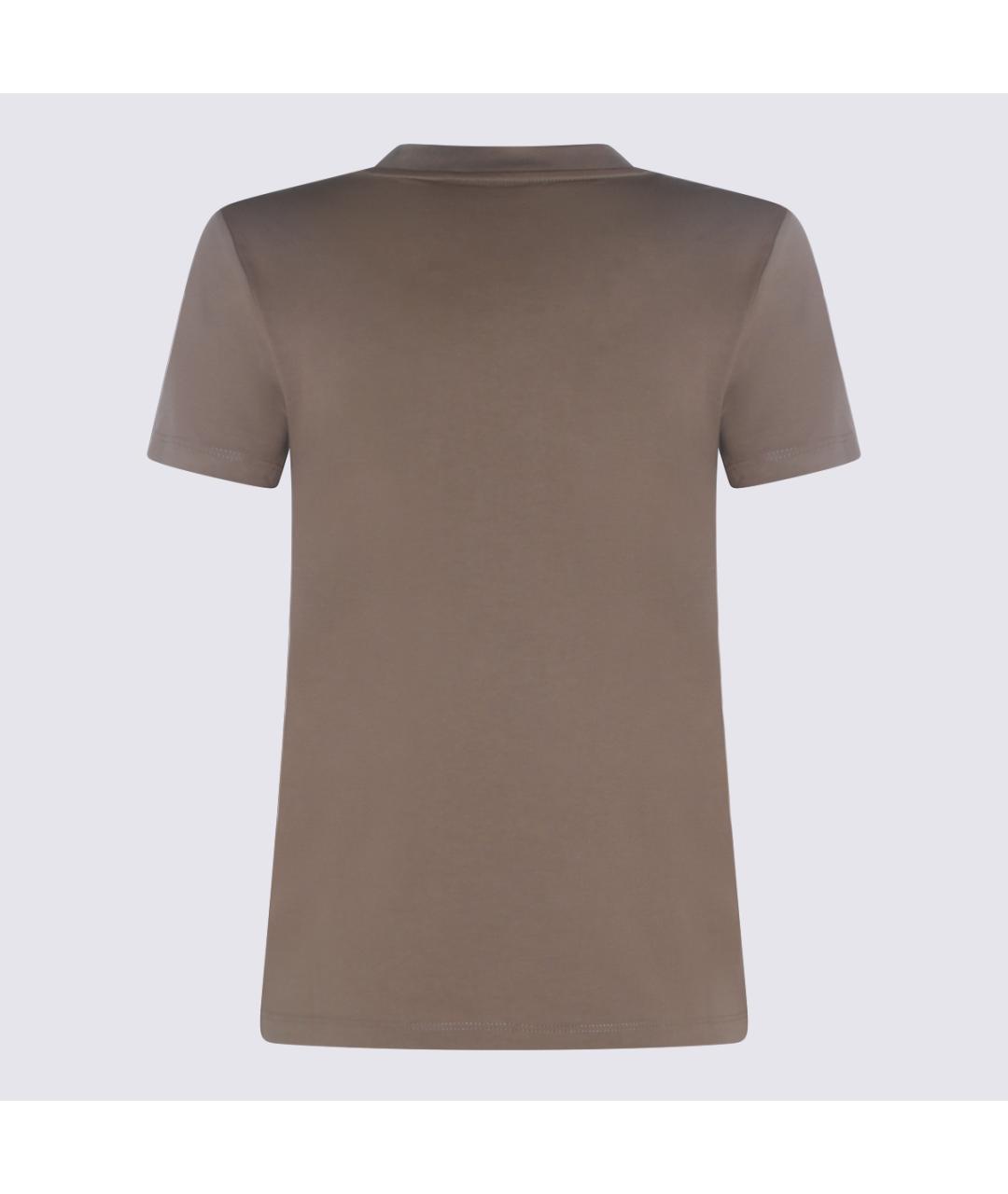 MAX MARA Бежевая хлопковая футболка, фото 2