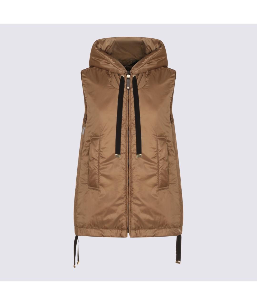 MAX MARA Бежевый полиэстеровый жилет, фото 5