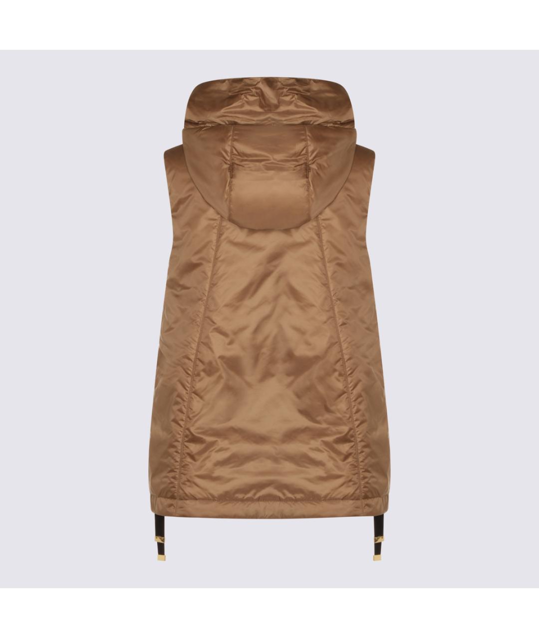 MAX MARA Бежевый полиэстеровый жилет, фото 2