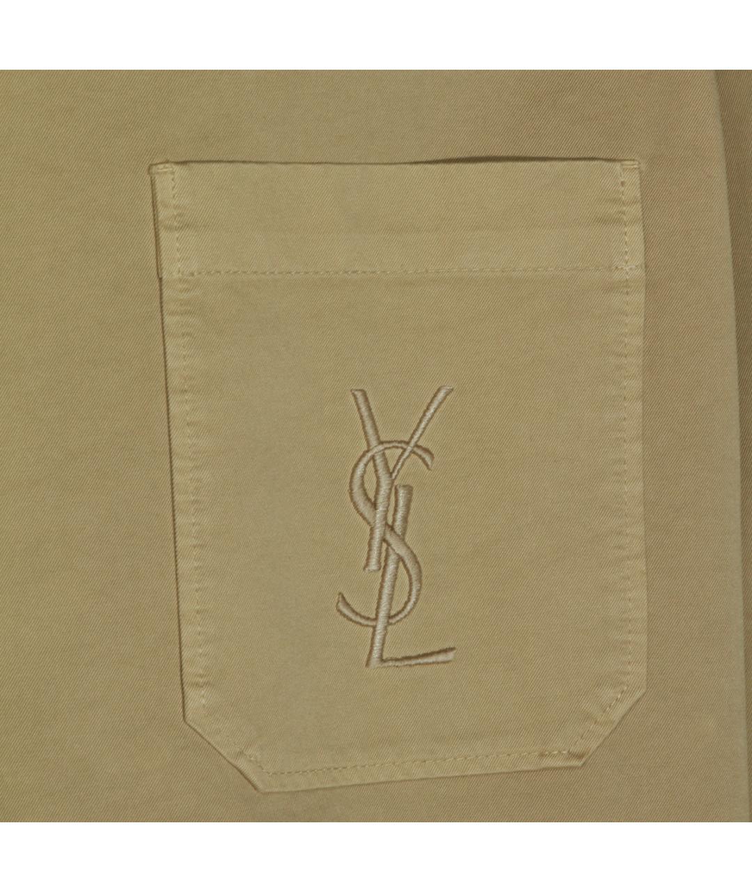 SAINT LAURENT Бежевая хлопковая куртка, фото 3