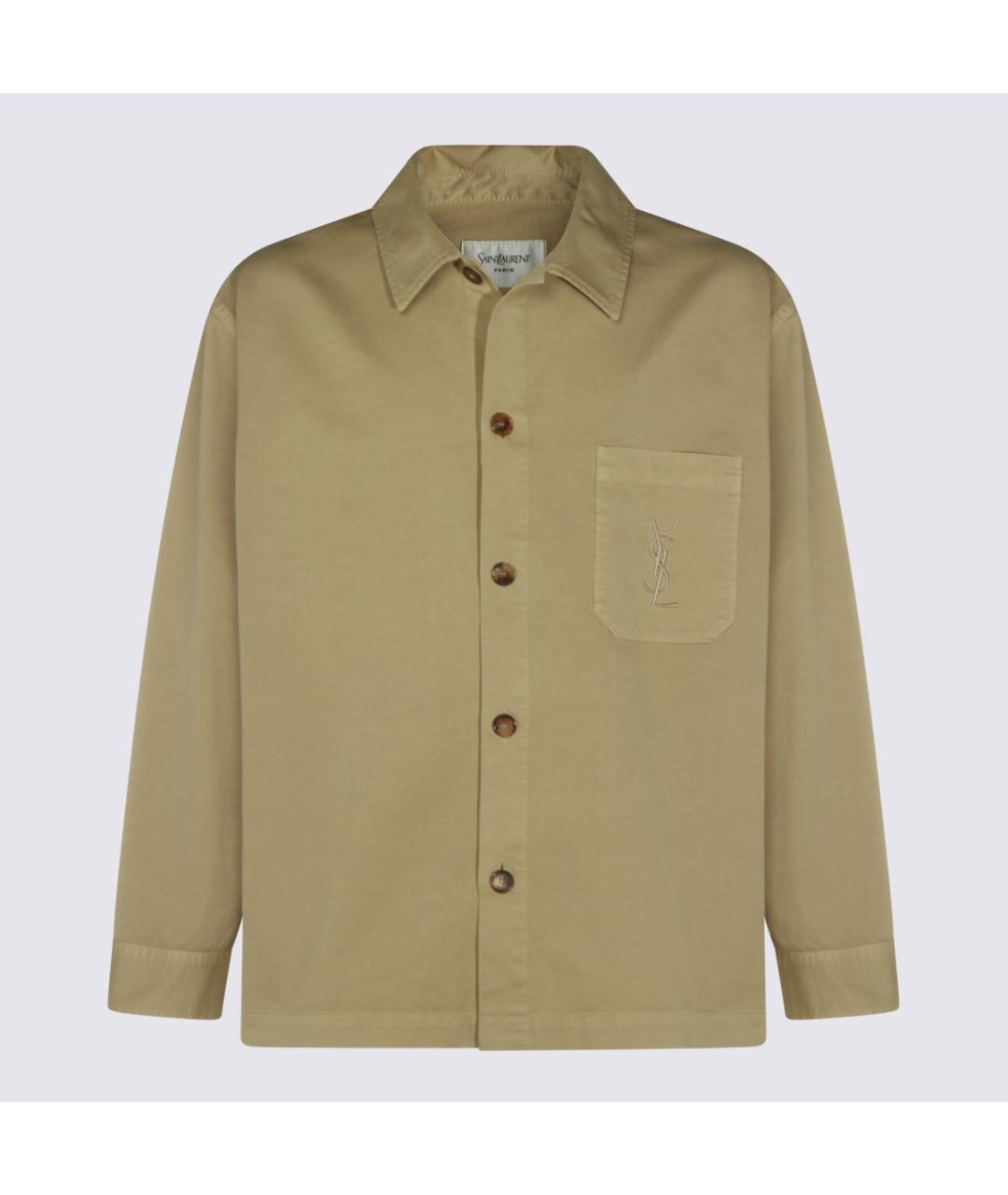 SAINT LAURENT Бежевая хлопковая куртка, фото 6