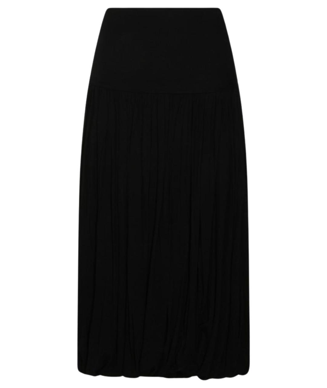 TOTEME Черная хлопковая юбка миди, фото 1