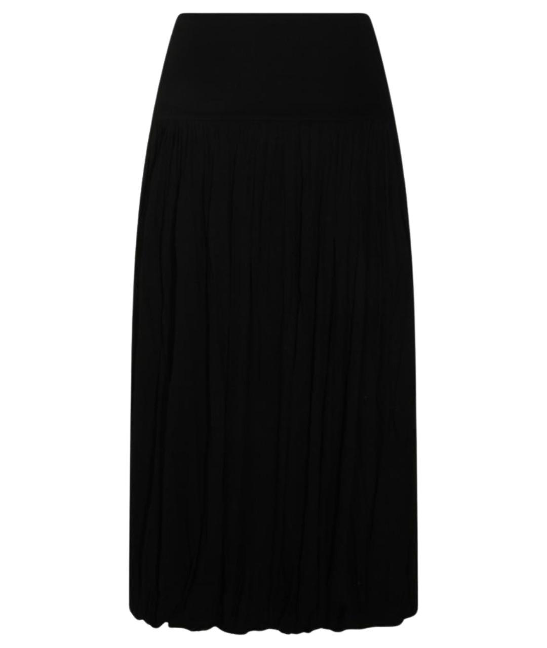 TOTEME Черная хлопковая юбка миди, фото 2