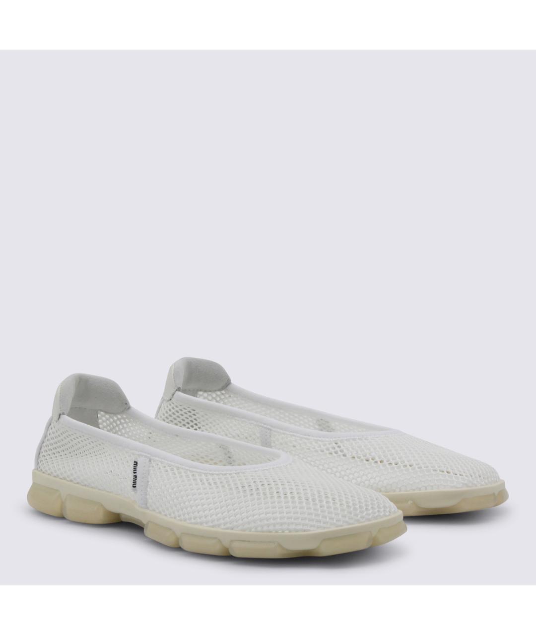 MIU MIU Белые балетки, фото 2