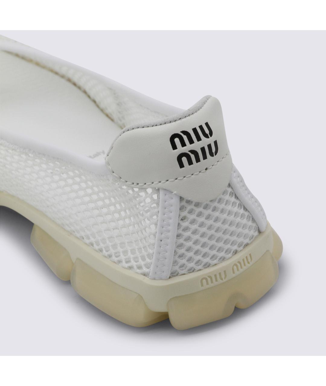 MIU MIU Белые балетки, фото 4