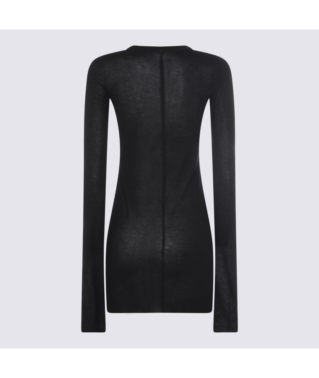 RICK OWENS Черный вискозный джемпер / свитер, фото 2