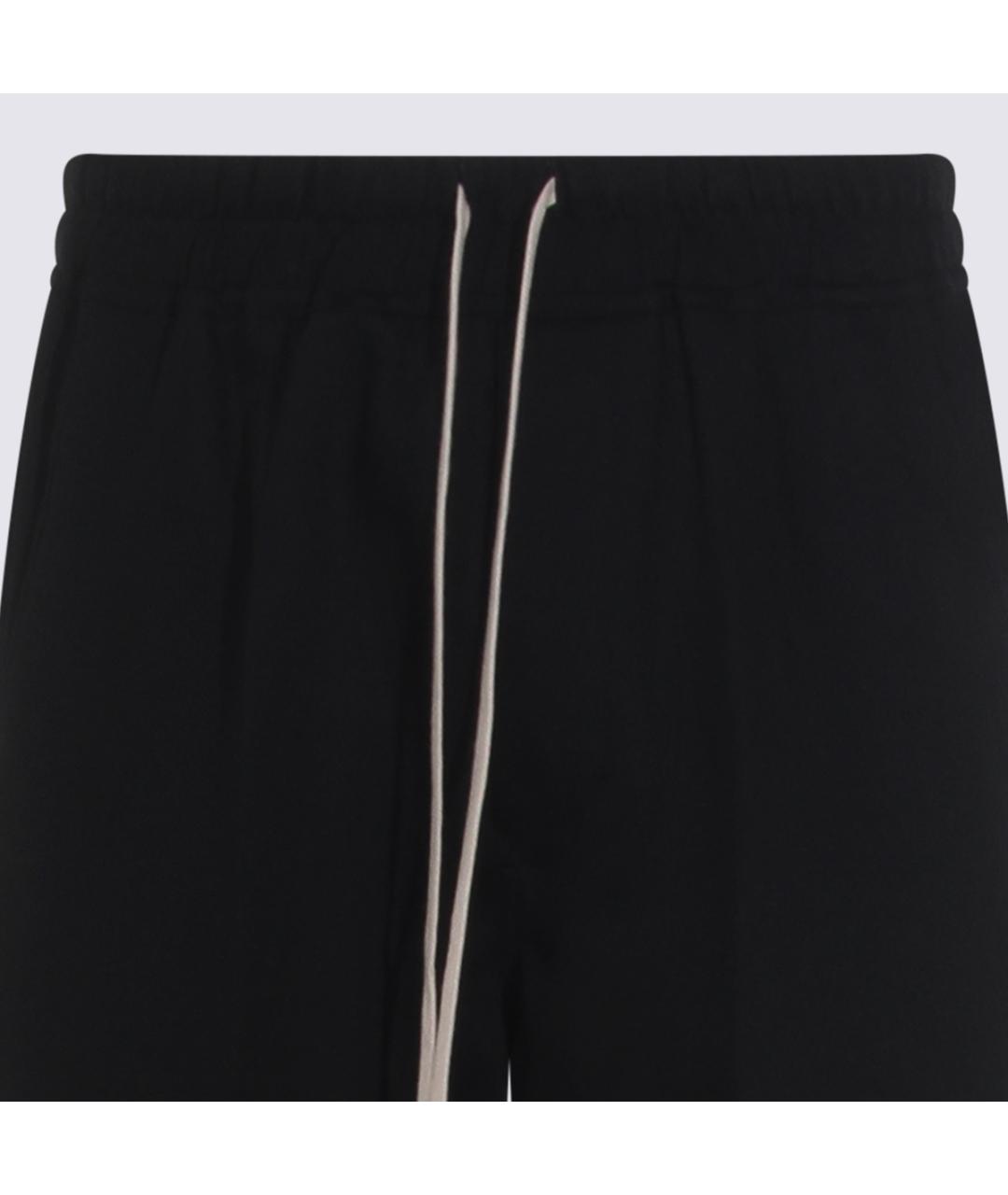 RICK OWENS Черные шерстяные повседневные брюки, фото 3