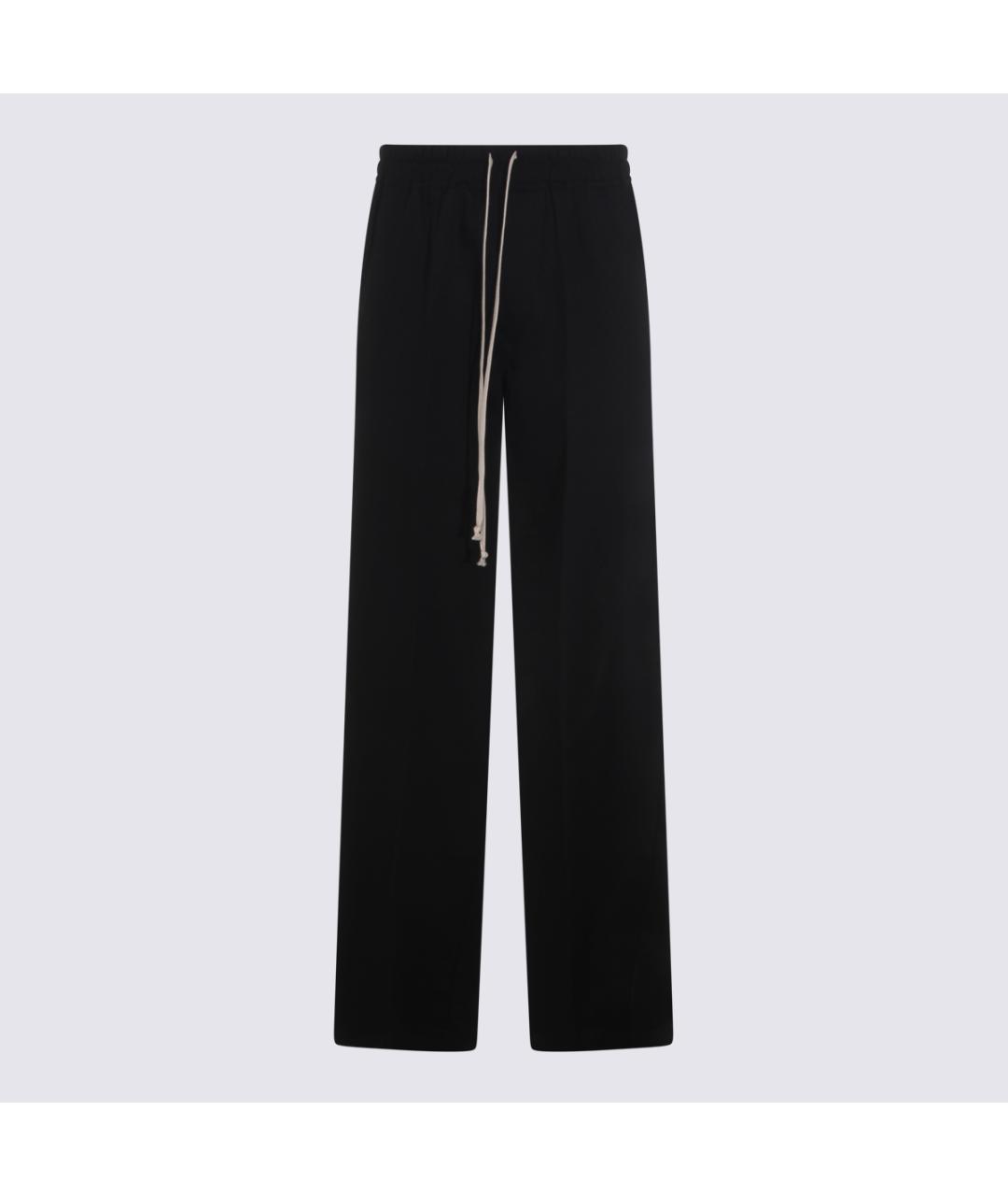 RICK OWENS Черные шерстяные повседневные брюки, фото 5