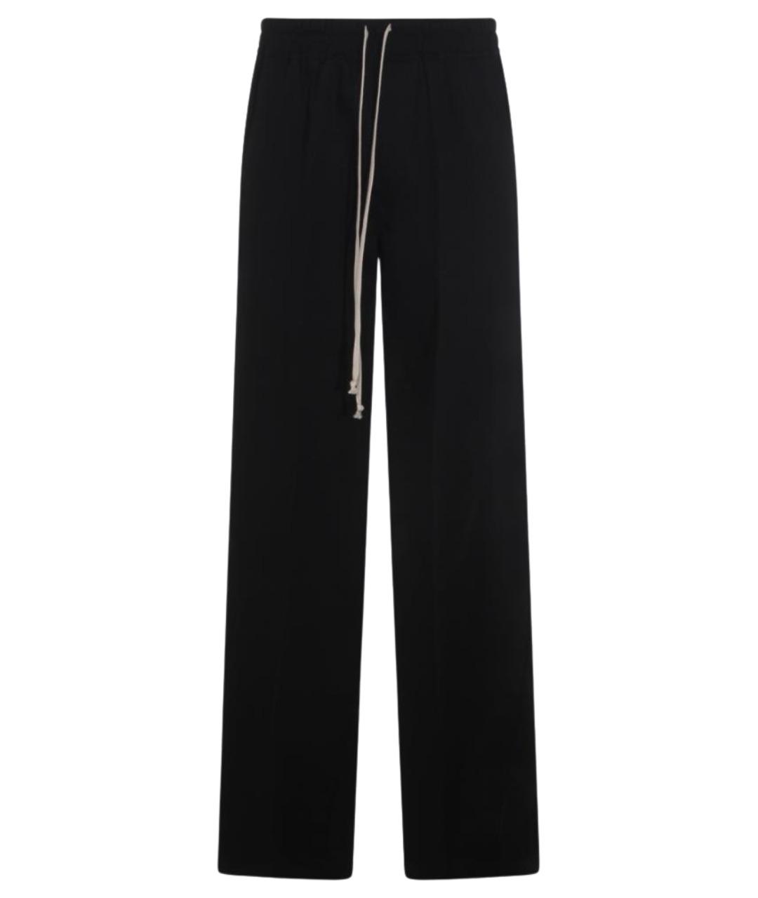 RICK OWENS Черные шерстяные повседневные брюки, фото 1