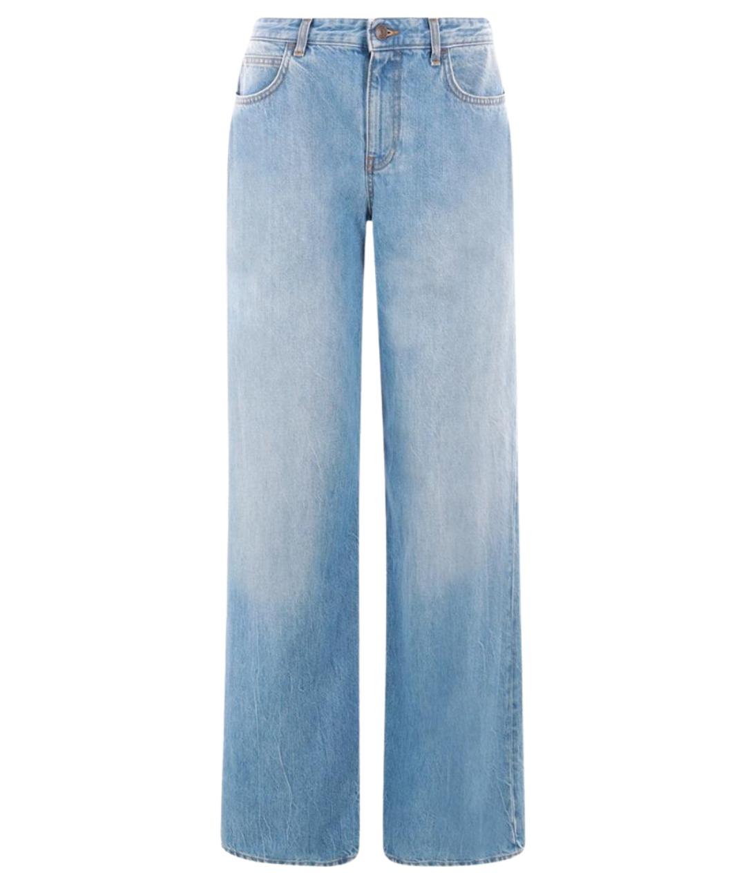 THE ROW Голубые хлопковые прямые джинсы, фото 1