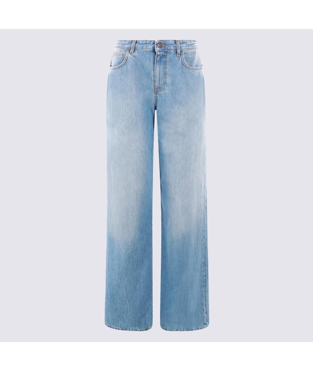 THE ROW Голубые хлопковые прямые джинсы, фото 3