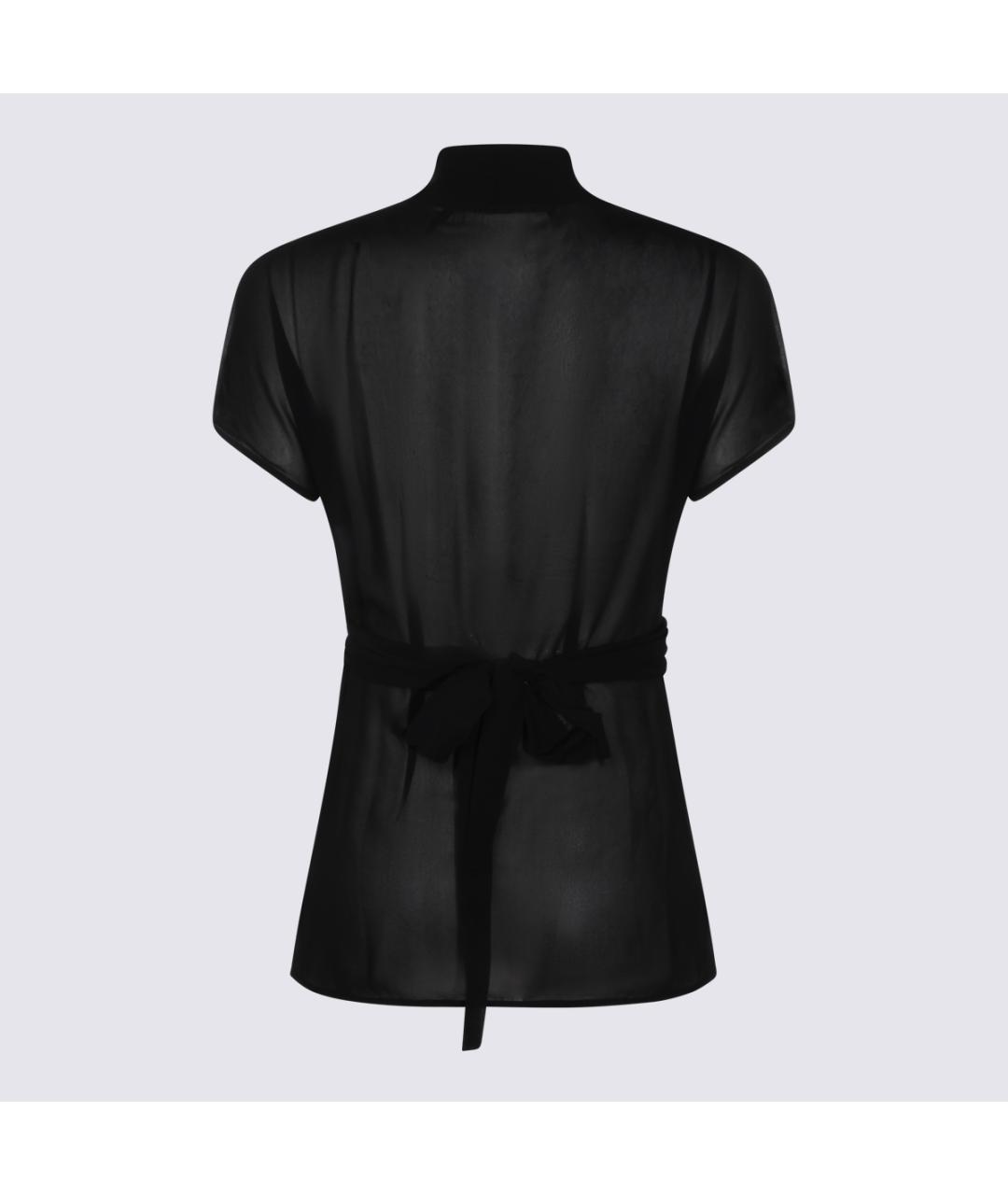 RICK OWENS Черная шелковая блузы, фото 2