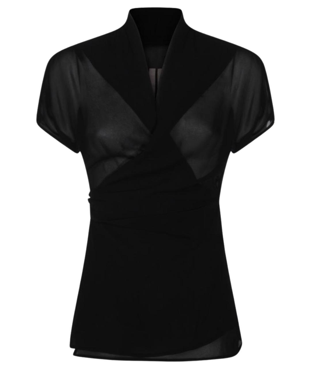 RICK OWENS Черная шелковая блузы, фото 1