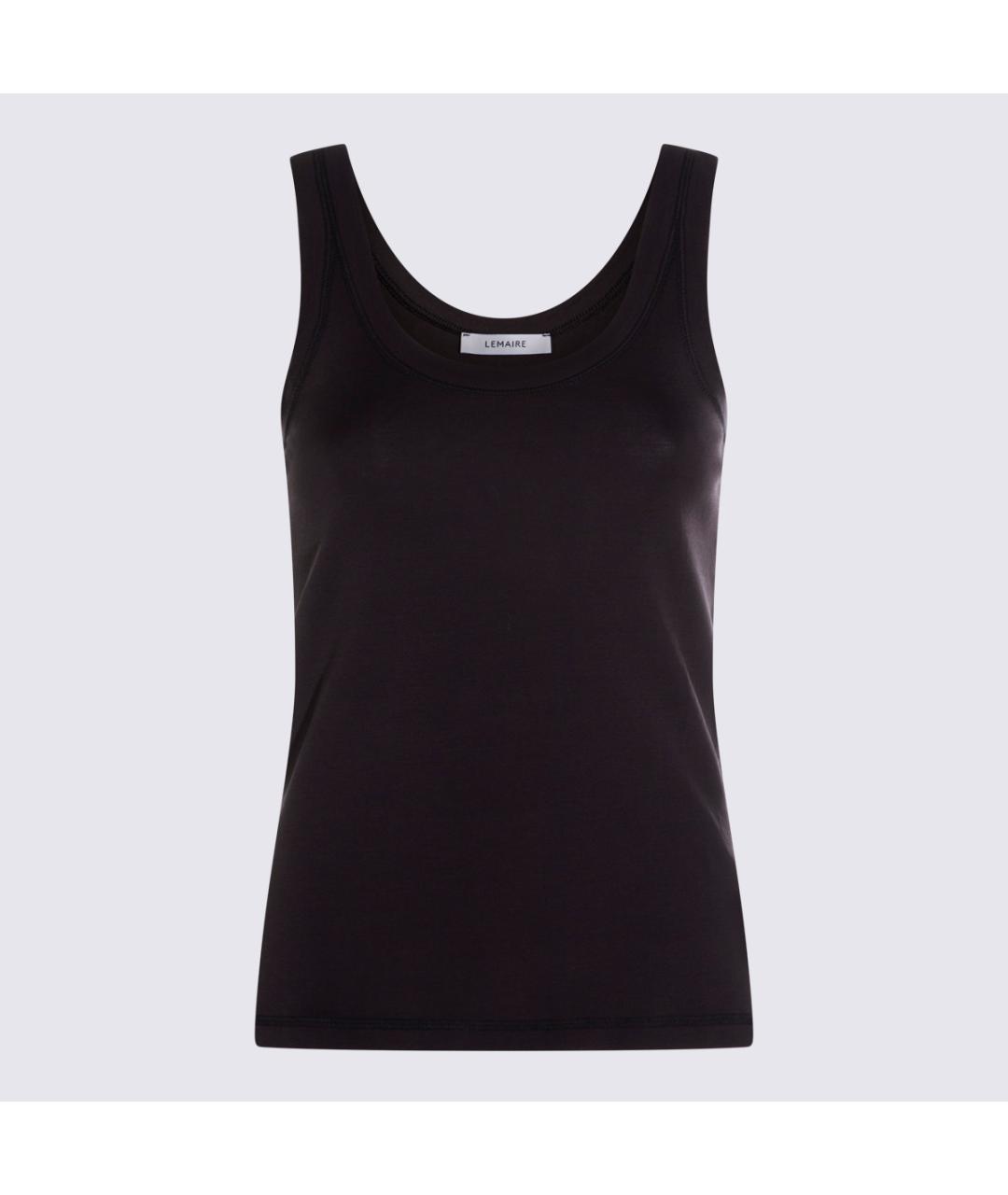 LEMAIRE Черная хлопковая майка, фото 4