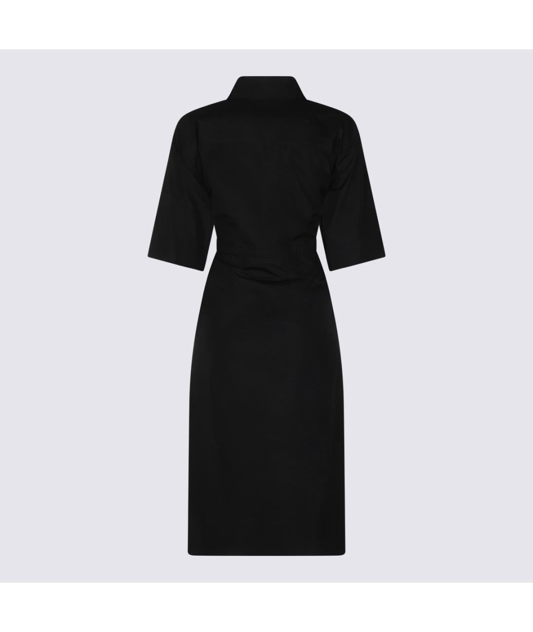FABIANA FILIPPI Черное хлопковое повседневное платье, фото 2