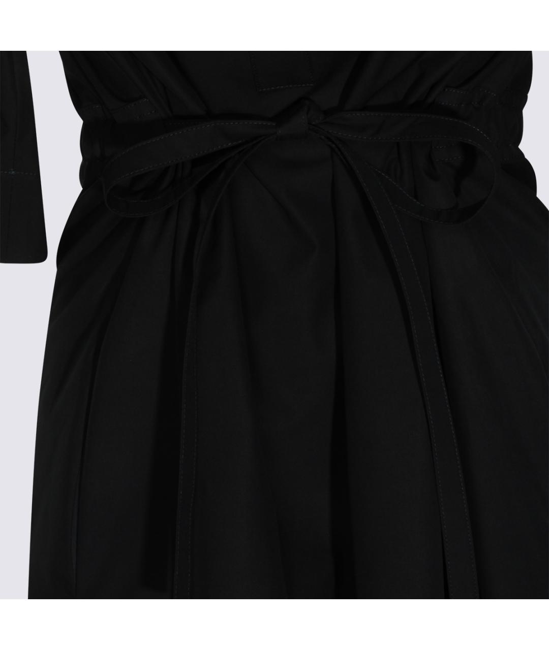 FABIANA FILIPPI Черное хлопковое повседневное платье, фото 4