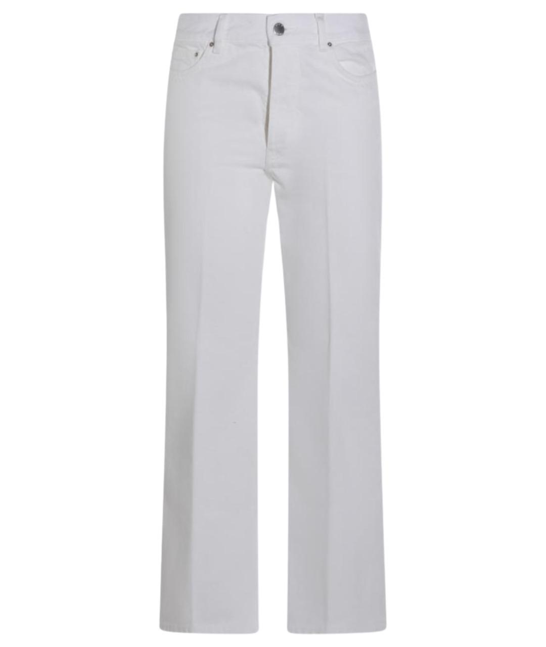 TOTEME Белые хлопковые прямые джинсы, фото 1