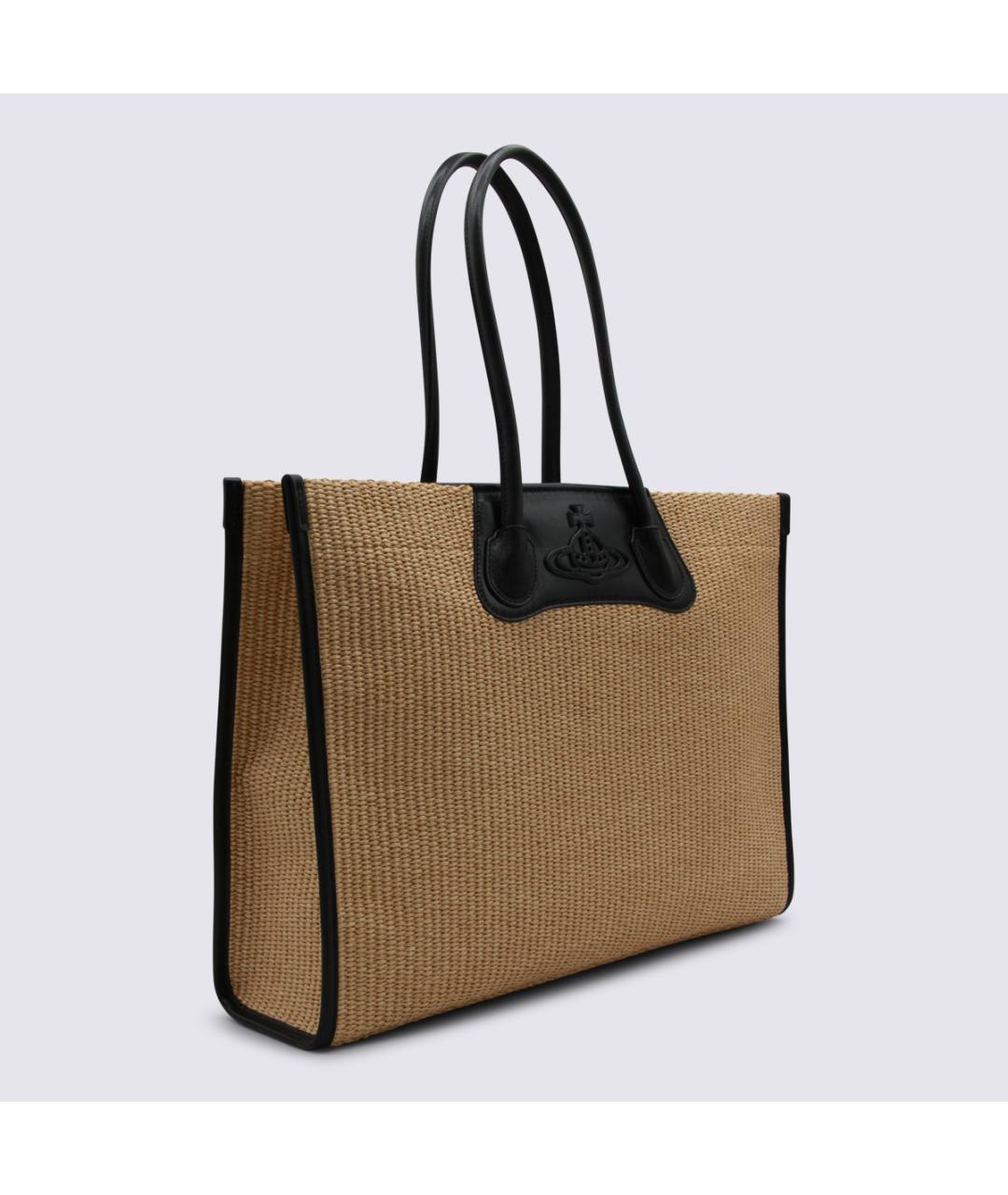 VIVIENNE WESTWOOD Бежевая хлопковая сумка тоут, фото 2