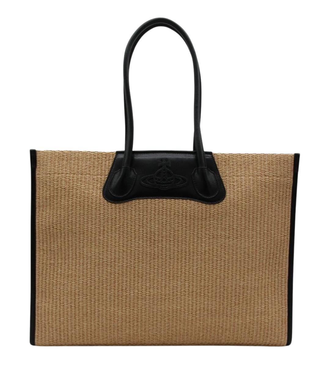 VIVIENNE WESTWOOD Бежевая хлопковая сумка тоут, фото 1
