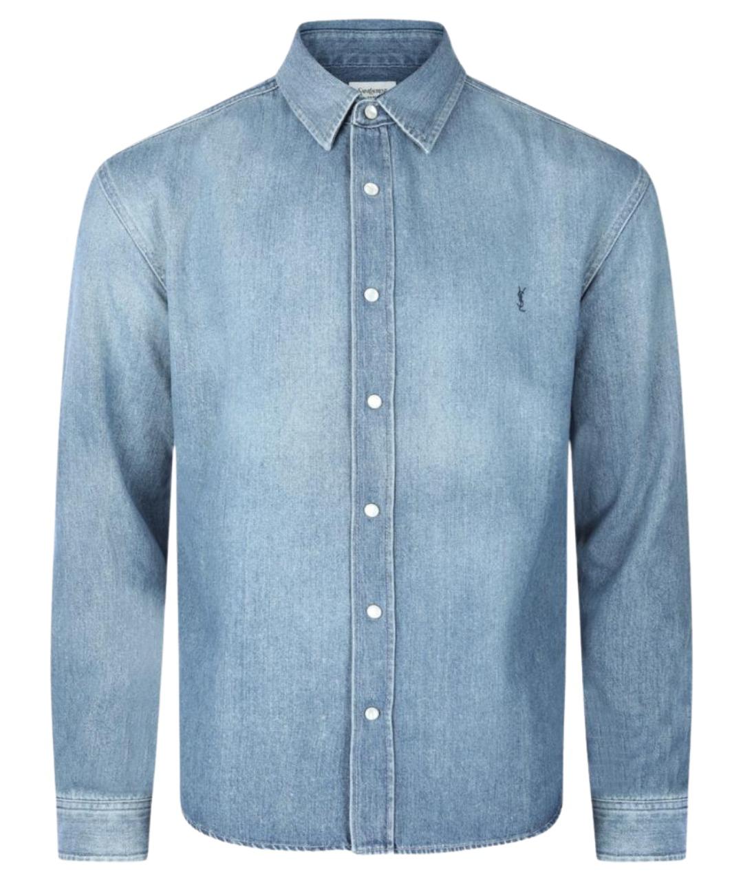 SAINT LAURENT Синяя кэжуал рубашка, фото 1