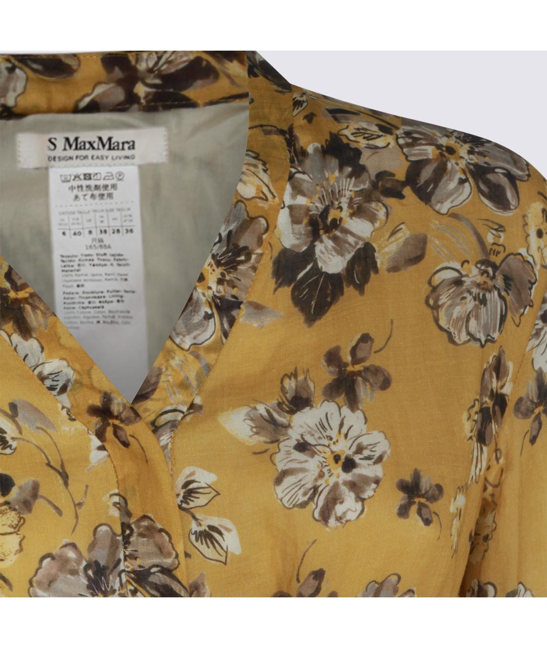 'S MAX MARA Желтое повседневное платье, фото 4