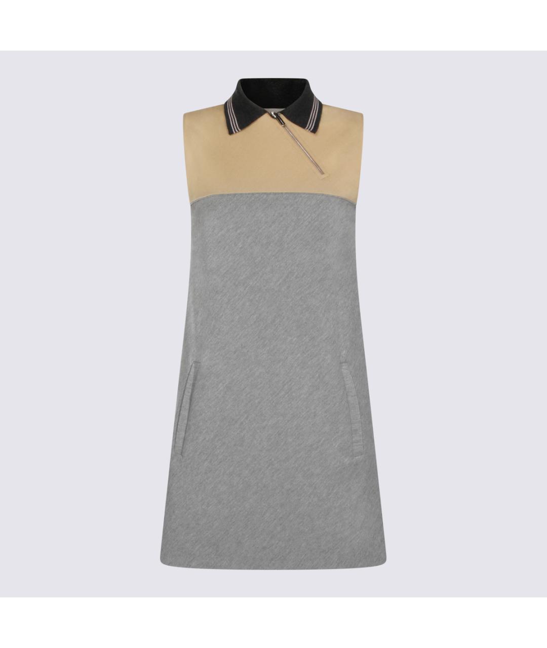MIU MIU Серое вискозное повседневное платье, фото 6
