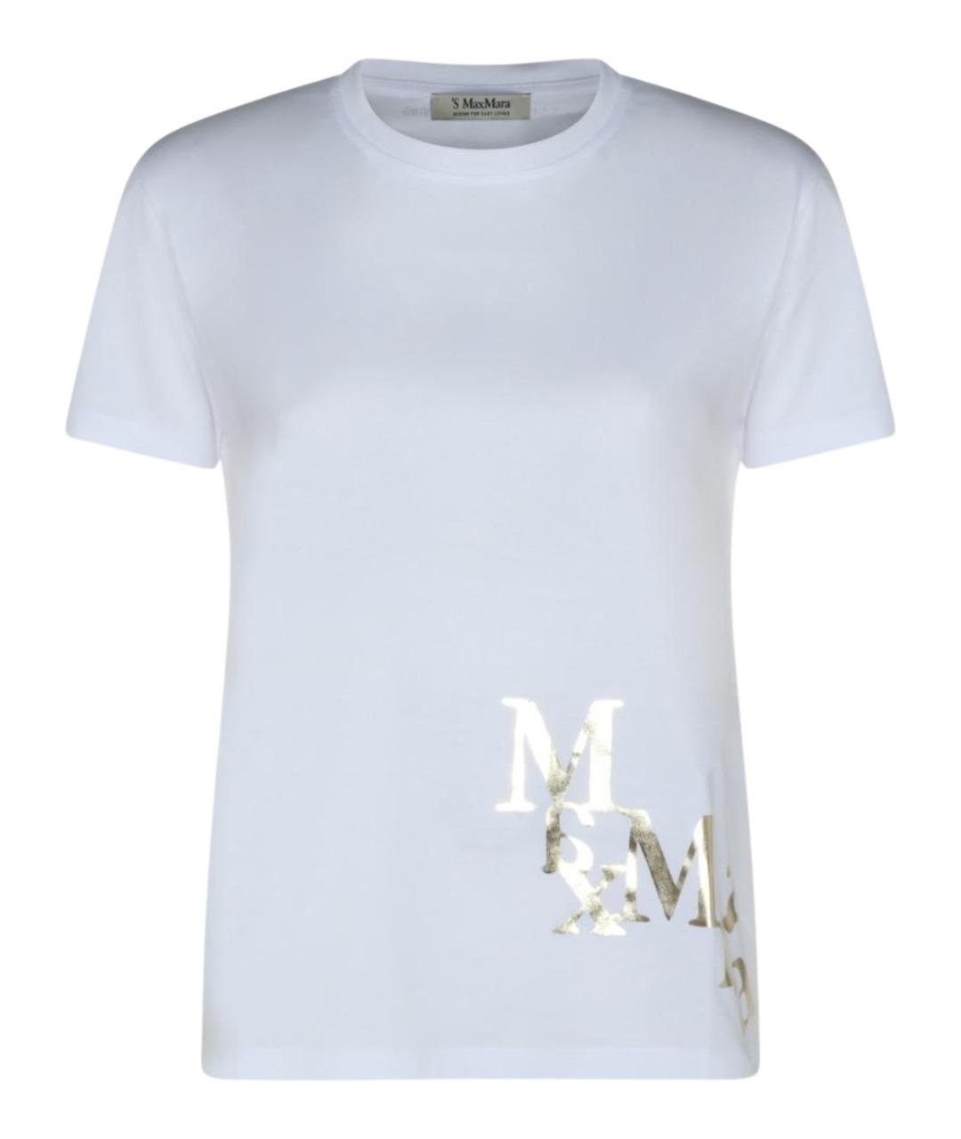 'S MAX MARA Белая хлопковая футболка, фото 1