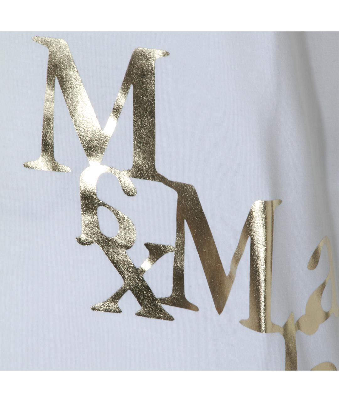 'S MAX MARA Белая хлопковая футболка, фото 3