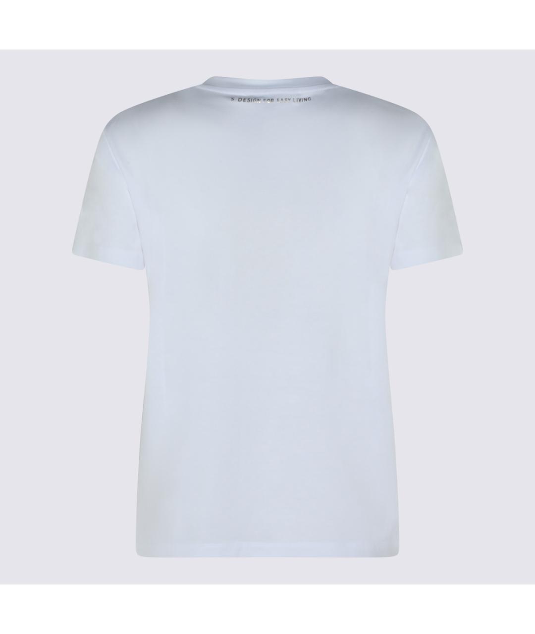 'S MAX MARA Белая хлопковая футболка, фото 2