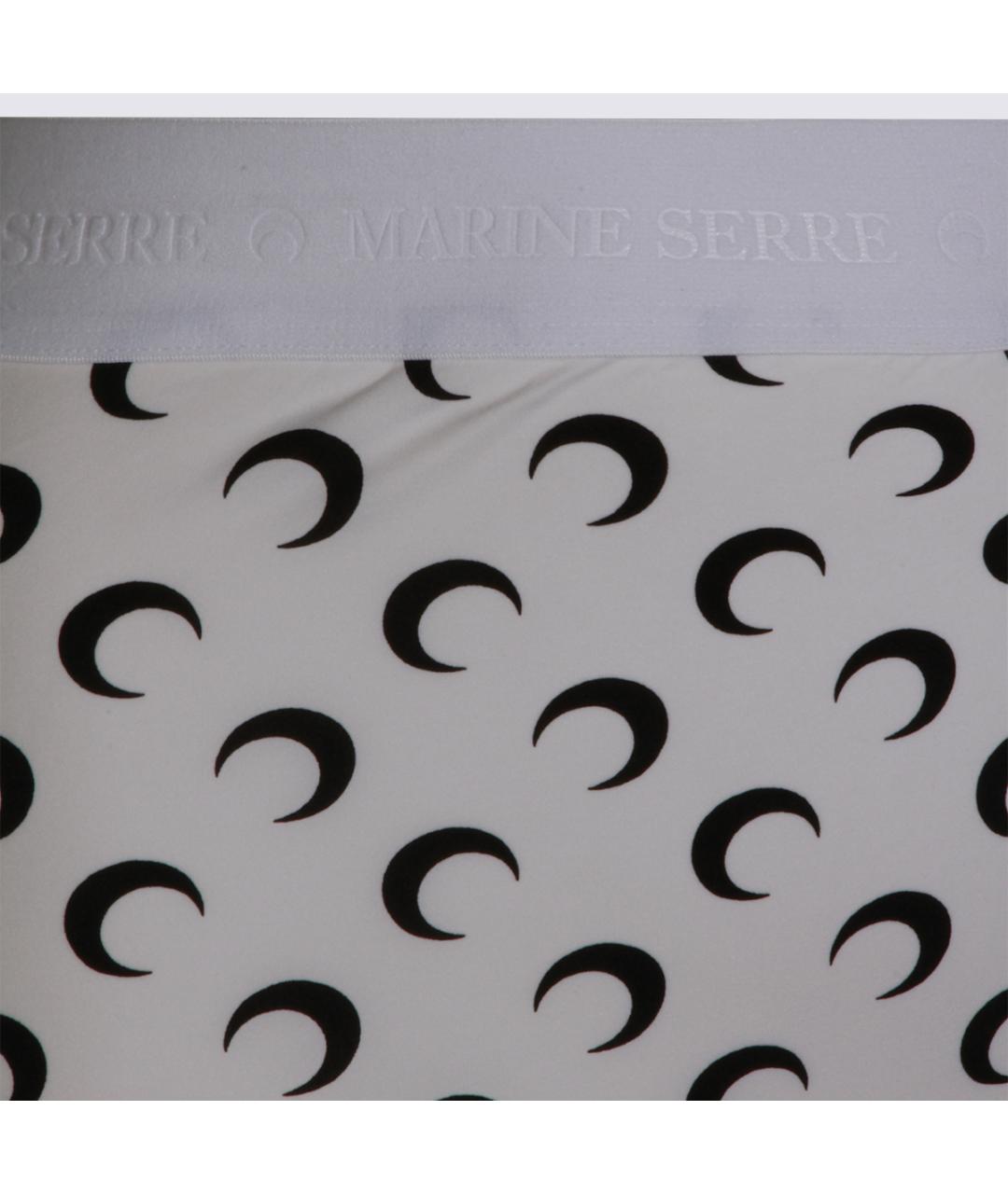 MARINE SERRE Белые полиамидовые леггинсы и велосипедки, фото 3