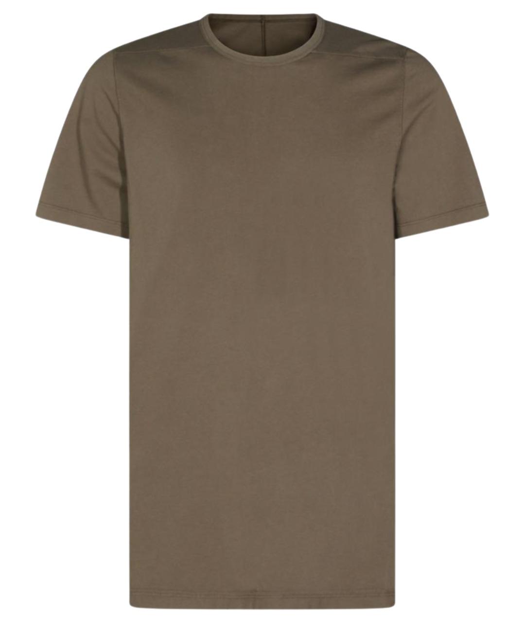 RICK OWENS DRKSHDW Коричневая хлопковая футболка, фото 1