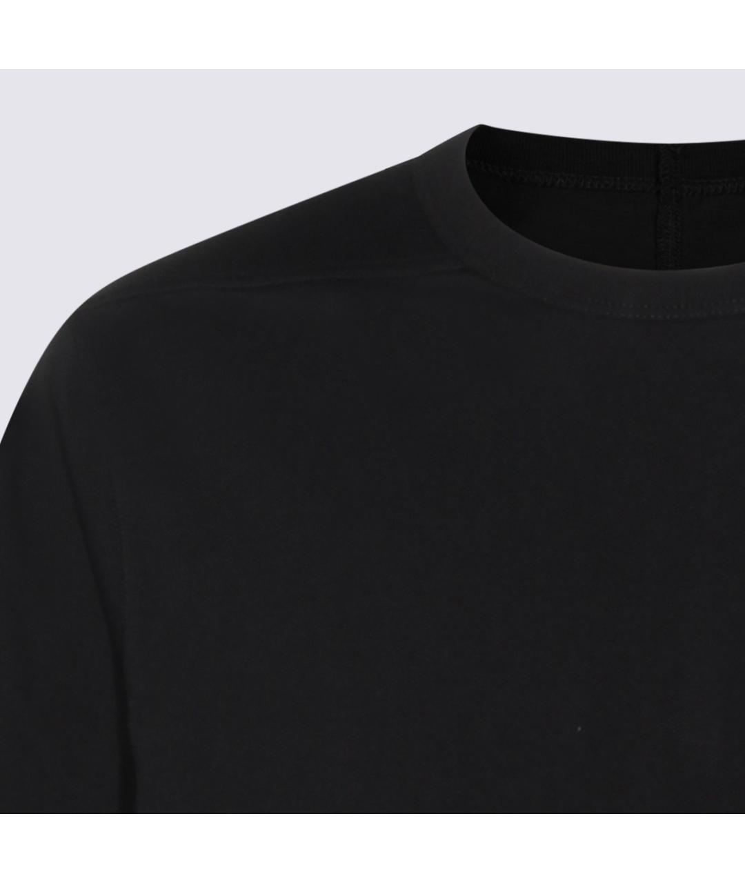 RICK OWENS Черная хлопковая футболка, фото 3