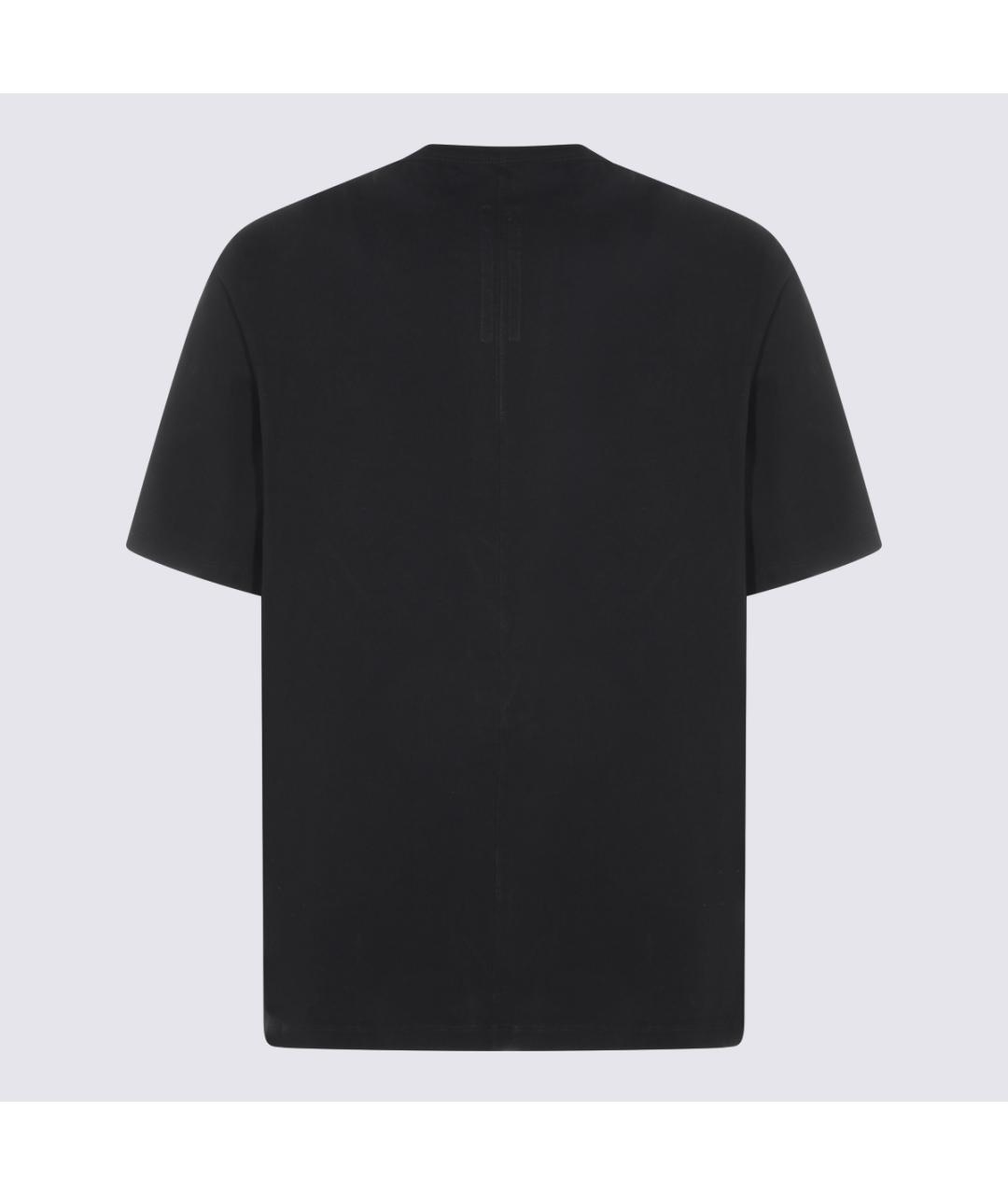 RICK OWENS Черная хлопковая футболка, фото 2