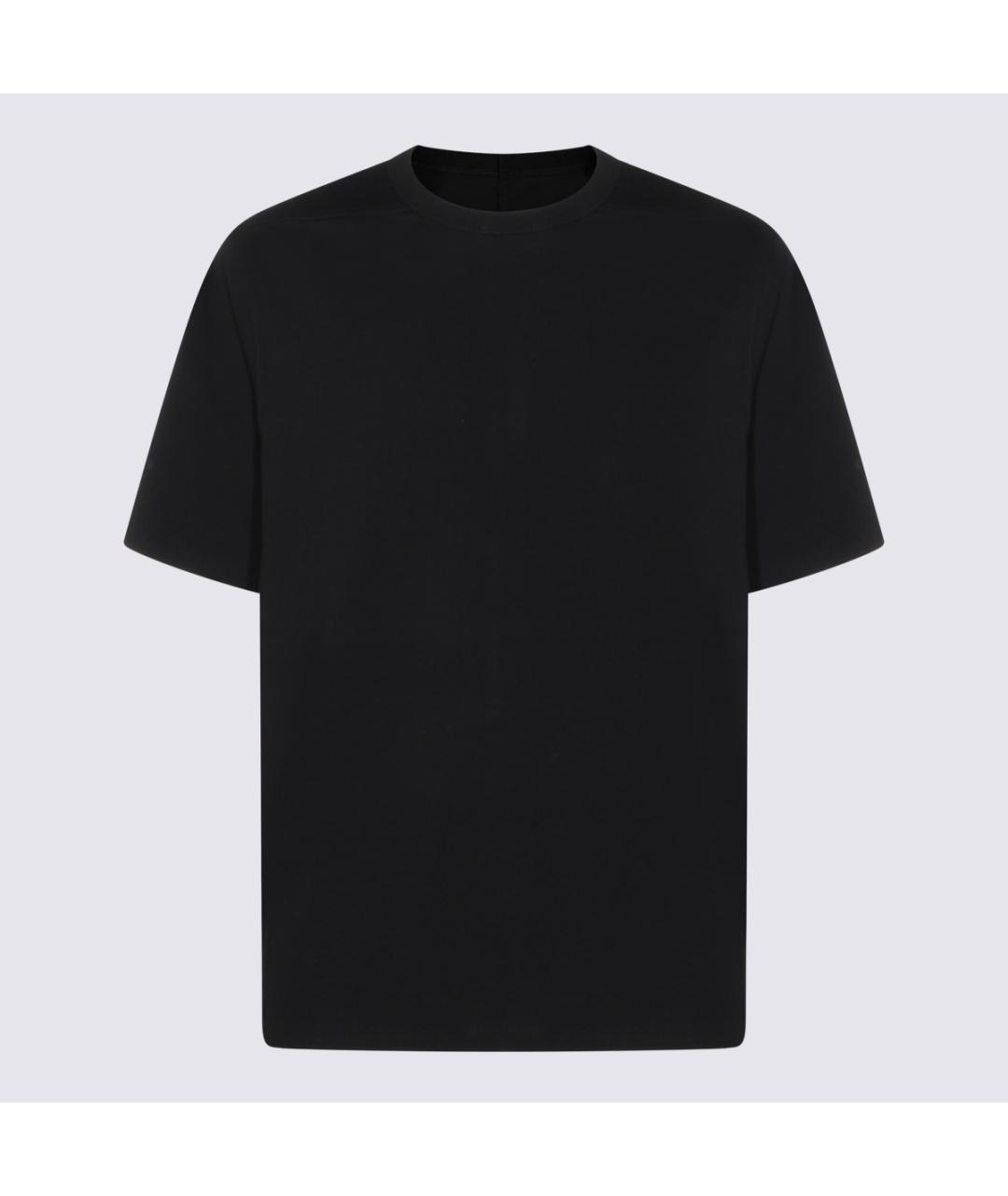 RICK OWENS Черная хлопковая футболка, фото 4