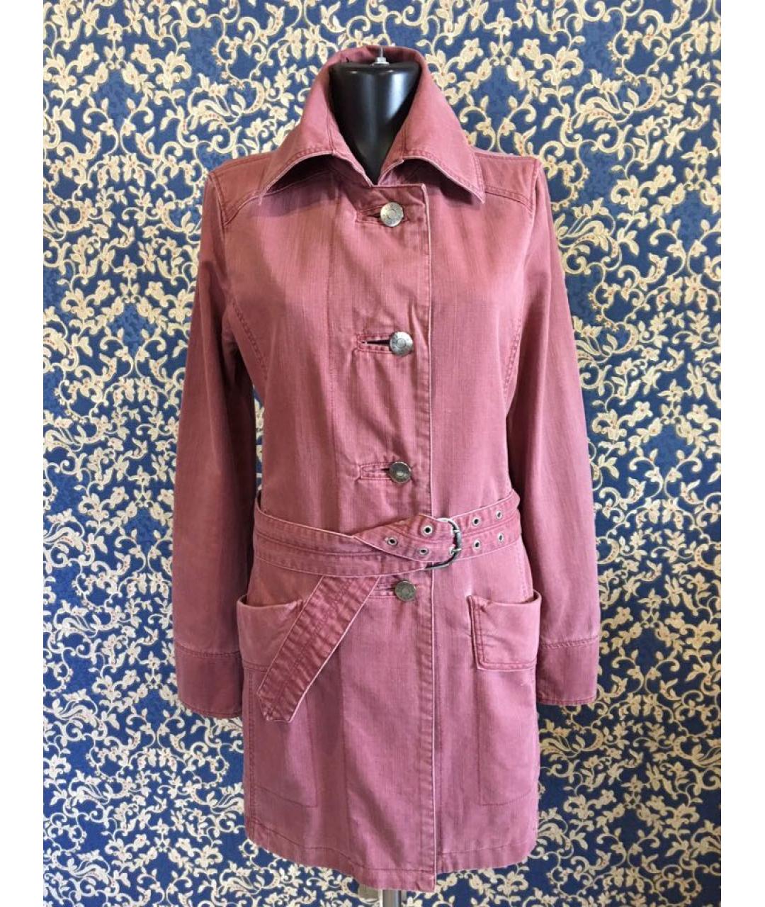 PATRIZIA PEPE Розовый деним тренч/плащ, фото 9