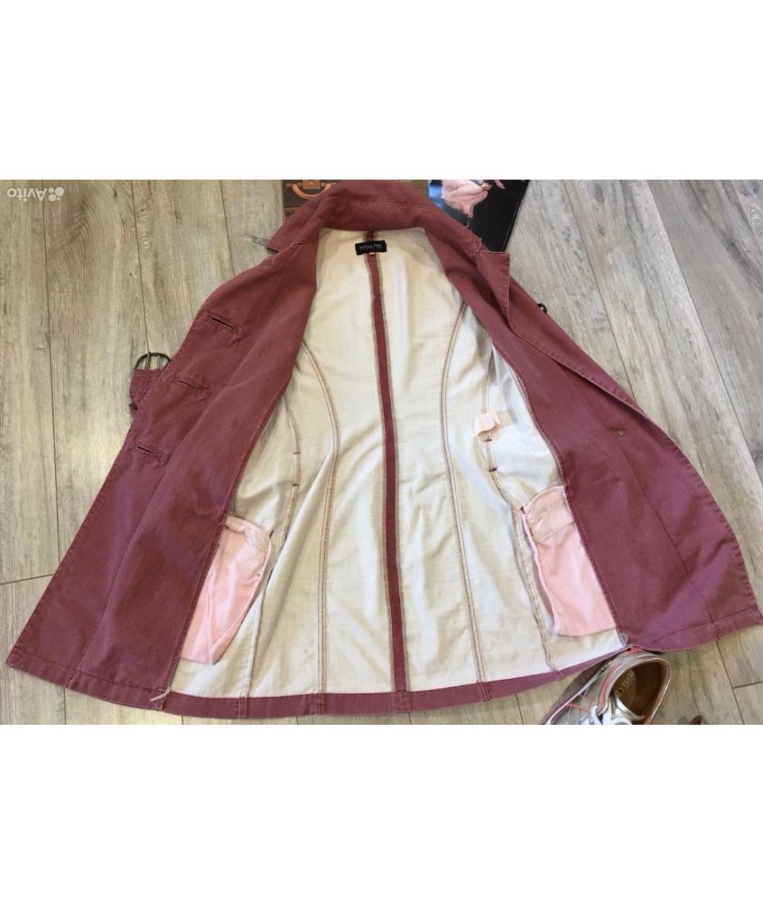 PATRIZIA PEPE Розовый деним тренч/плащ, фото 5