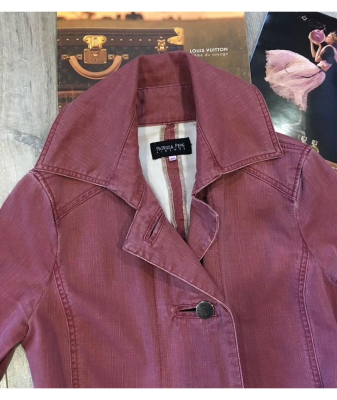 PATRIZIA PEPE Розовый деним тренч/плащ, фото 4