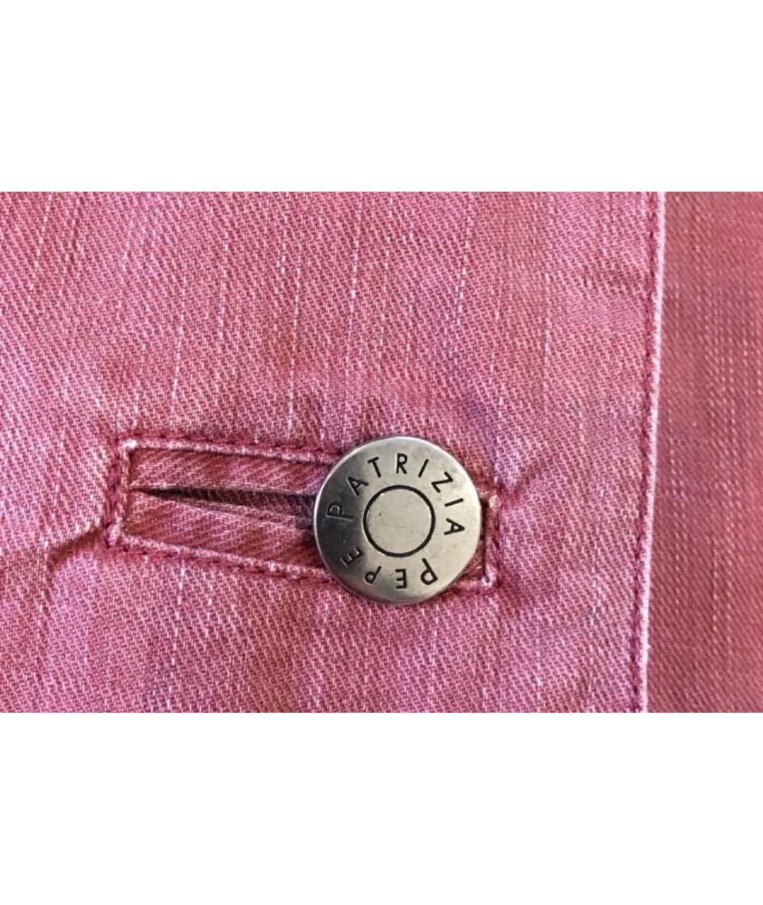 PATRIZIA PEPE Розовый деним тренч/плащ, фото 8