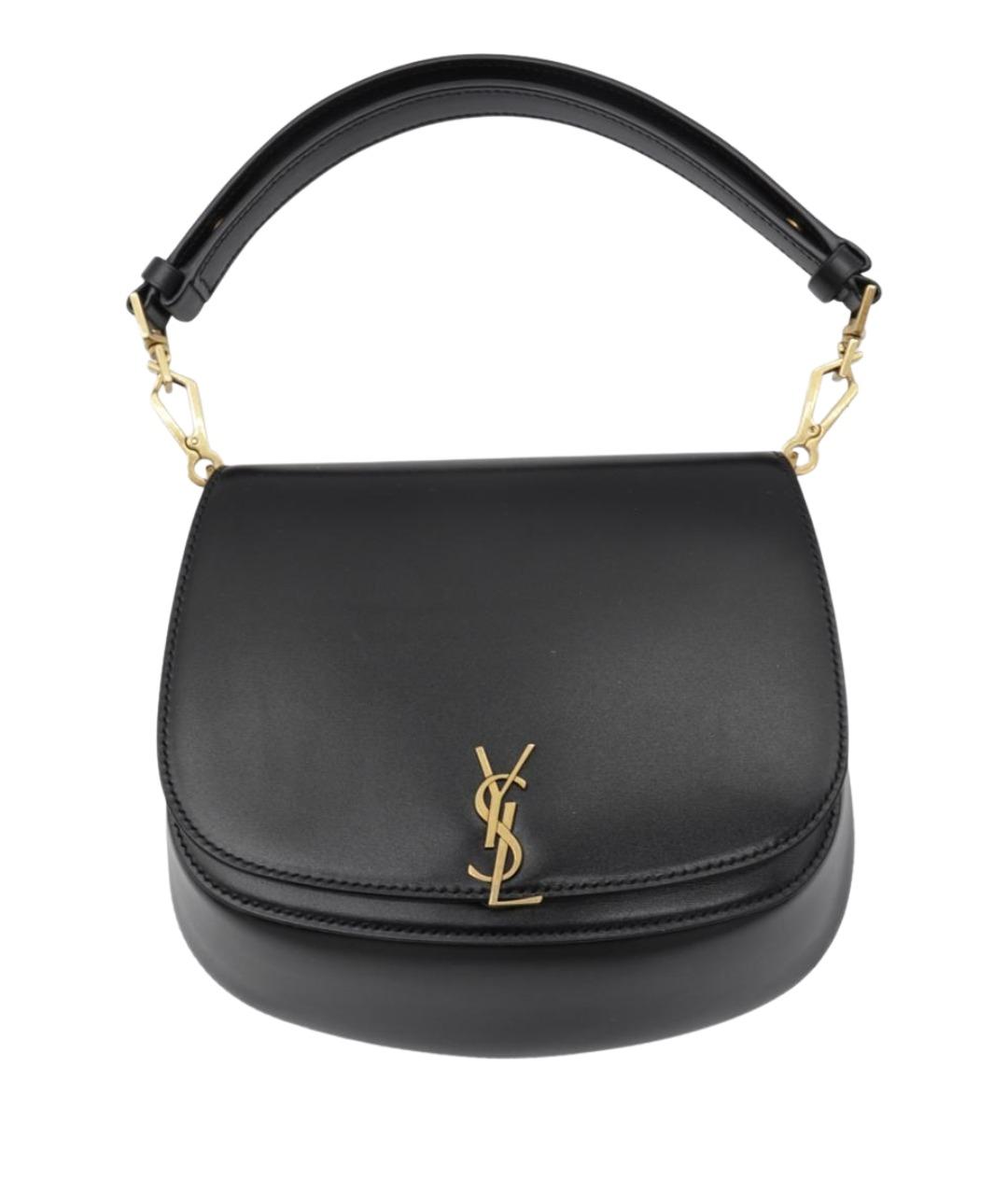 SAINT LAURENT Черная кожаная сумка через плечо, фото 1