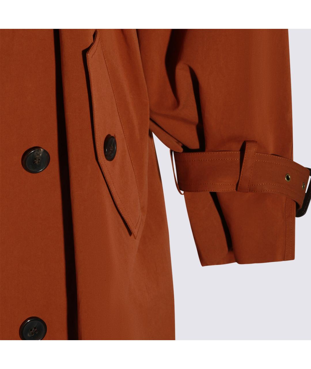 SAINT LAURENT Коричневый хлопковый тренч/плащ, фото 3