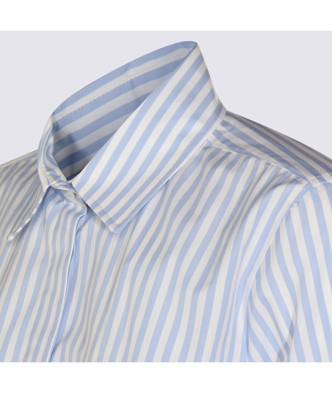 MAX MARA Голубая хлопковая рубашка, фото 4